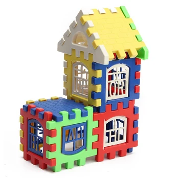 24PCS Otrok bloki iz plastičnih pismo gradnikov hiše igrača za otroke, igrače otrok educiational igrače
