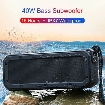 40W Prenosni Bluetooth Brezžični Zvočnik Stolpec Soundbar za Računalnik Super Bass Stereo Tip-C AUX Nepremočljiva Boom Box 15 Ur