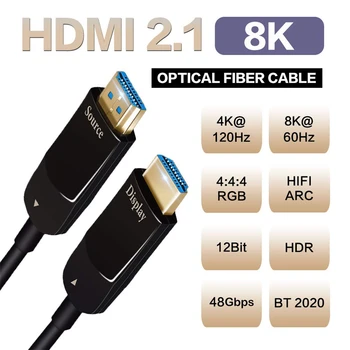 2020 Najboljše 8K 48Gbps 2.1 HDMI Optičnih Kablov 4K HDMI 2.1 Kabel UHD Cabo HDMI 2.1 5m 10 m 15m HDMI 2.1 Optični Kabel za Monitor 8K