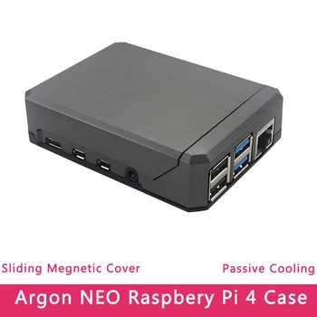 Za Argon NEO za Raspberry Pi 4 Ohišje Aluminij Metal Lupini Drsna netic Zajema Pasivno Hlajenje Silicij hladilnega telesa