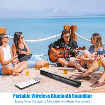 20W Bluetooth TV Zvok Bar, Brezžični Sistem za Domači Kino Subwoofer za PC TV Stereo Bas Zvočniki Surround Zvočni Sistem