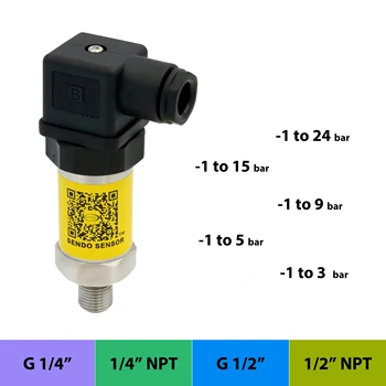 Negativni tlak senzor 4-20mA, spojina zračnega ventila -1 do 15 bar, -1 do 24 barov, od -1 do 9 bar, -1 do 5 bar, -1 do 3 bar