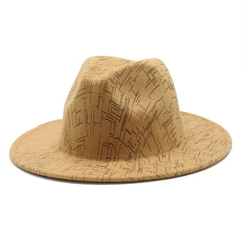 Moški Fedora klobuki ženske Kavboj Preprost volnene klobuk jazz klobuki Britanski stil Modni klobuk klobuk jeseni, pozimi big skupaj Multicolor klobuk