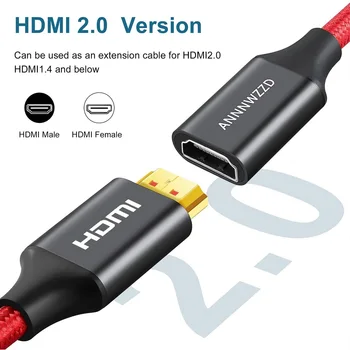 HDMI Kabel Podaljšek 4K 60Hz HDMI Podaljšek 2.0 HDMI Moški-Ženski Kabel za HDTV Nintend Stikalo PS4/PS3 Računalnik HDMI Podaljšek