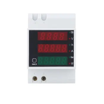 D52-2047 LED Digitalni Multi-funkcijo Merilnik Voltmeter Ampermeter, Visoko Natančno in Stabilno Voltmeter Ampermeter Lahki AC200-450V