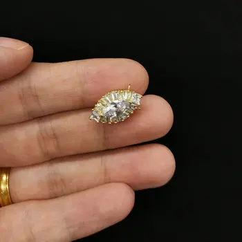2pcs/veliko diamant, cirkon Čare Nosorogovo Kovinski gumb za Lase DIY Nakit, Poročni Dodatki Okrasne Gumbe Ovratnik