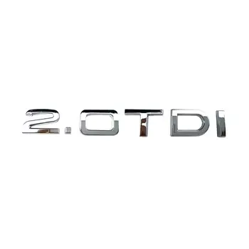 3D Plastiko Chrome 2.0 TDI Avto Nalepke, Embleme Značke Emblemes Emblema