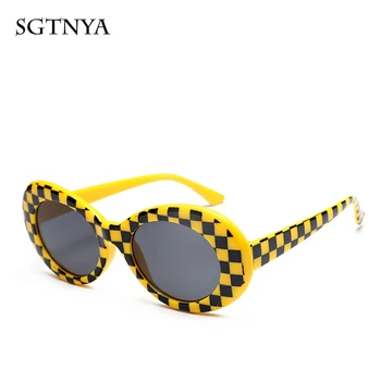 SGTNYA novi retro ovalne sončna očala modno osebnost predalčni ženske očala zvezda z enako sončna očala UV400