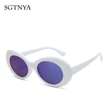 SGTNYA novi retro ovalne sončna očala modno osebnost predalčni ženske očala zvezda z enako sončna očala UV400