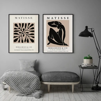 FLORID Henri Matisse Abstraktnega Slikarstva Minimalno Ilustracije Wall Art Platno Vintage Fotografij za Plakat black Stenske Slike Doma Dekor