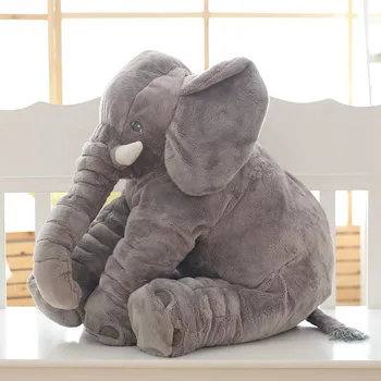Nova Risanka 60 cm Velik Slon Plišastih Igrač Otroci Spalna Nazaj Blazine Baby Polnjene Blazino Živali, Lutke Plushie Darilo za Rojstni dan