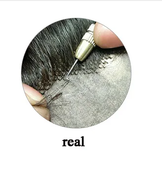 DIFEI Visoke temperature, sintetičnih lasuljo, kratke, ravne lase z šiška ročno tkane črno rjavo lasuljo za moške