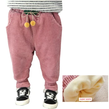 Otroške zimske hlače za dekleta&fantje, otroci žamet debele dokolenke hlače za malčke dekliška novorojenčka hlač 1 2 3 4 5 leto