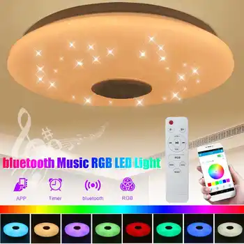 72W 40 cm Sodobne RGB LED Stropni LightL Domačo Razsvetljavo APLIKACIJO bluetooth, Glasbo, Svetlobo, Spalnica Lučka Smart Stropna Svetilka+Daljinski upravljalnik