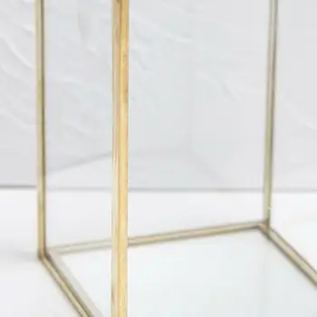 Transparentno Steklo Ličila Ščetke Škatla Za Shranjevanje Luksuznih Kozmetičnih Izdelkov Škatla Za Shranjevanje Posode Preprosti Prikaz Primeru Namizno Dekoracijo