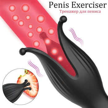 PAQIN 10 načini penis Zamudo Trener Moški Masturbator Vibrator Samodejno Ustni Vrhunec Spolne glavice penisa Spodbujanje Massager Spolnih Igrač za Moške