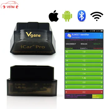 2018 Vgate iCar Pro OBD2 Optičnega Bluetooth 4.0/WIFI Avto Orodje za Diagnostiko, ELM327 V2.1 iCar Pro Scanner Za Android/IOS
