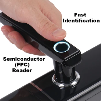 RAYKUBE FPC Prstnih Smart Zaklepanje Vrat Inteligentno Elektronsko Zaklepanje Prstnih Preverjanje Z Geslom Kartico APP Odklepanje R-FK1
