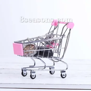 Mini Supermarket Strani Vozički Mini Košarica Namizje Figurice okras doma Okras, nakit Shranjevanje košarico Imetnik 1pc