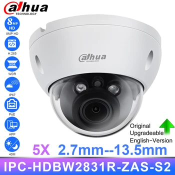 Dahua Original ZOOM, 2.7-13.5 mm IP Fotoaparat 8MP 4K IPC-HDBW2831R-ZAS-S2 IR40m H. 265 IP67 IK10 vandalizmu Webcam Alarm SD IVS