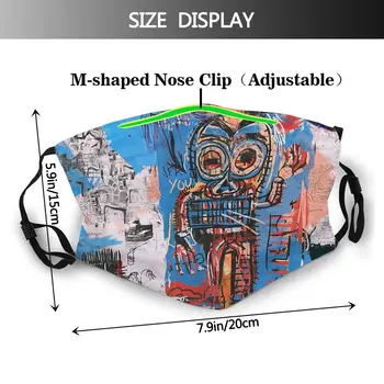 Brooklyn Pop Art Neo Expressionism Basquiat Večkratno uporabo Trendy Usta Masko Proti Vetru Dustproof s Filtri Držalo za Varstvo