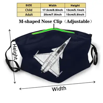 Dassault Rafale T - Shirt Tiskanje Obraz, Usta Masko Moda Proti Prahu Onesnaževanja Masko Unisex Za Moške, Ženske, Otroke, Dassault Rafale