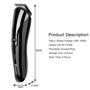 Hair Trimmer Barber Električni Sušilnik Clipper Poklicne Za Moške Akumulatorski Frizuro Brado Rezanje Lase Cut 0 mm razor