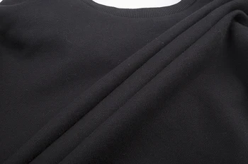TWOTWINSTYLE Mozaik Tassel Diamant, Majica Za Ženske O Vratu Dolg Rokav Priložnostne Kratek Vrhovi Ženska Moda Nova Oblačila 2020