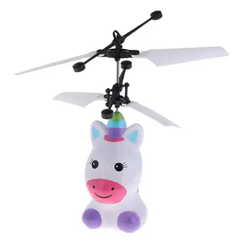 Mini RC Samorog Tujec brnenje Z LED Luči Risanka Quadcopter, Helikopter Model električni Gesto indukcijske dron Igrače za otroke