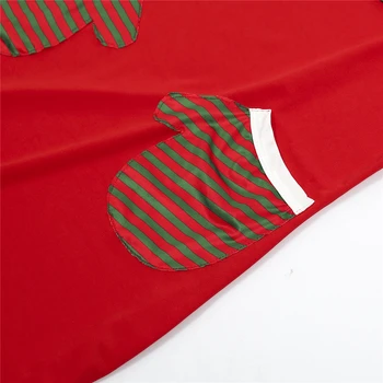 2019 Čisto Nov Božič Mati Hči Družine Črtasto Obleko Xmas Obleko Longsleeve Mozaik Rdeče Naravnost Obleko Santa Oblačila