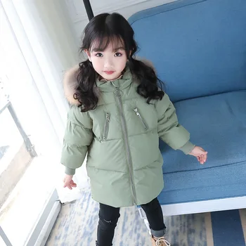 Otrok Navzdol Jakno 2020 Nove Zimske Sredine Dolžina Zgosti Otroci Oblačila Fantje in Dekleta Outwear Navaden korejski Modni Stil Coats