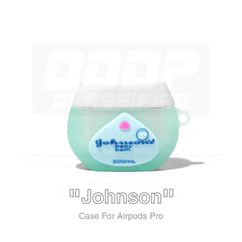 Mehka Zaščitna Silikonsko Ohišje Za Airpods 1/2 pro johnson babe losjon srčkan zabaven pripomoček, s keychain carabiner kavljem dodatki