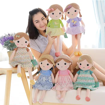 Nov prihod pomladi dekle, princesa dekle, veliki velikost lutka plišastih igrač lutka Dan otrok prisoten