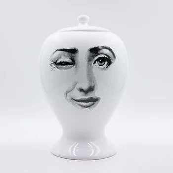 Nova Kreativna Zasnova Vzorec Italiji Milan Rosenthal Piero Vaza Dnevna Soba Okrašena Tesnjenje Vaza Iz Porcelana Vaza
