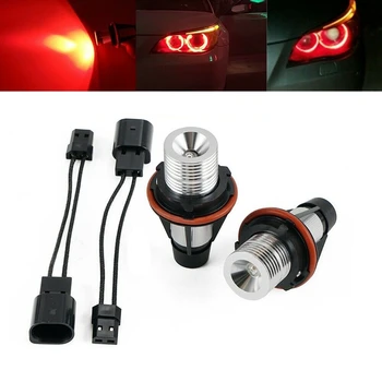 8000K Rdeča LED Angel Eye Marker Halo Žarnice Svetilke za -BMW E39 E53 E60 E63 E64 E66 E87 5 6 7 X3 X5 [Pakiranje 2 Kos]