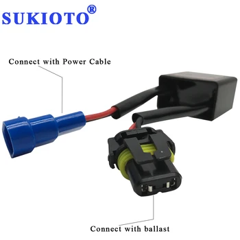 SUKIOTO EMC Xenon Kit HID Opozorilo Žiga Dekoder BREZ Napake CANBUS HID Balast Svetlobe Žarnice H7 D2H H11 Rele Upor Kondenzator