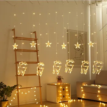 LED božič pravljica snežinka zavese luči zaprtih spalnica, dnevna soba led garland svetlobe niz počitnice stranka dekoracijo