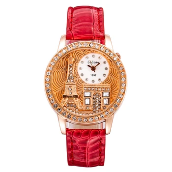 Ženske Gledajo 2020 Novo Stilsko Obleko Lady ročno uro Usnje Watchband Rose Zlata Izbiranje Diamant Ure relojes par mujer