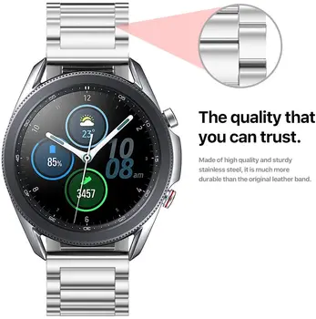 Za Samsung Galaxy Watch 3 45mm band 20 mm 22 mm Trdnega Nerjavečega Jekla, Zapestnice Kovinska Zapestnica za Galaxy Watch 3 41mm Trak