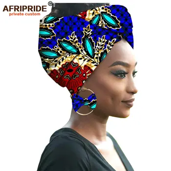 2020 moda afriške headwraps+earings 2 kos kompleti za ženske bazin riche afriške glavo, šal čistega bombaža A19H002 AFRIPRIDE