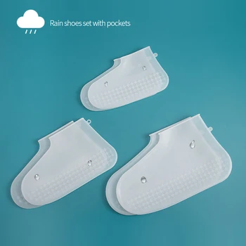 1 Par Čevlji Nepremočljiv Pokrov nastavka za bliskavico Silikonski Material Unisex Čevlji za Varovanje sluha Dež Škornji za uporabo v Zaprtih prostorih na Prostem Deževne Dni za Večkratno uporabo