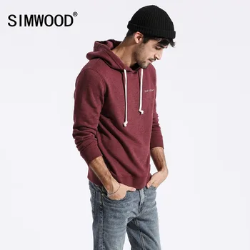SIMWOOD zgornji del Trenirke moški barva priložnostne hoodies 2020 pomlad novo vezene kapičastih pulover joggers hoodie plus velikost 180211