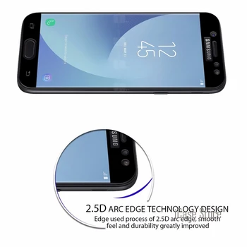9H Polno Kritje Zaslon Kaljeno Steklo Za Samsung Galaxy J5 2017 SM-J530F/DS J530Y/DS J530 Evrazijskega različica Zaslon Zaščitna folija