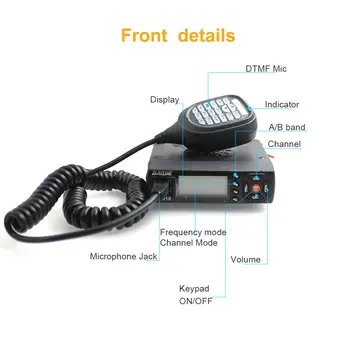 Mini Mobilna Radijska BJ-218 25 W Izhodna Moč Dual Band Ham Radio za Avto Taksi BJ218 walkie talkie