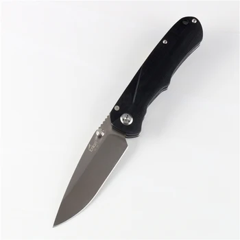 Enlan Čebel EL-02 Klasične Velike Flipper Folding Nož s Spusti Točke Rezilo iz Nerjavečega Jekla in G10 Ročaj Mens Žepni Nož