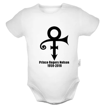 Princ Rogers Nelson prazen Krog, Puščica Simbol Natisnjeni 0-18 M Newborn Baby Dekle Fantje Kratek Rokav Bombaž Romper Jumpsuit Obleke