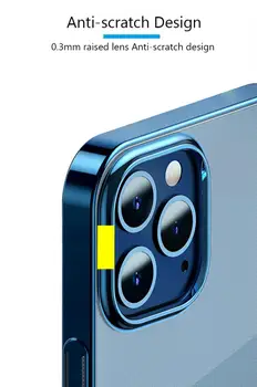 Magnetni Brezžični Polnilnik Primeru za iPhone 12 Max Pro Ultra Tanek Prozoren Plating Nazaj Primeru za iPhone12 Mini Magsafing Pokrov