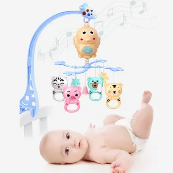 Baby Ropota Jaslice Mobilnih Telefonov, Igrače, Daljinsko Upravljanje Obračanje Jaslice Mobilne Posteljo, Igrače Glasbene Izobraževalne Igrače Novorojenega Dojenčka Baby Boy Toy