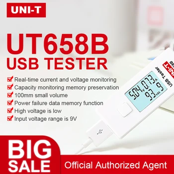 USB Tester ENOTA UT658 UT658B U Disk Zdravnik Polnilnike Voltmeter Ameter Zmogljivosti 9V napetosti tekoči meter ampermeter detektor prodaja