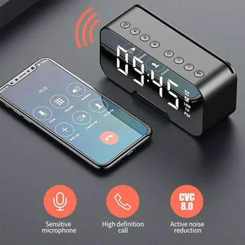 Standardna Različica G10 Ogledalo Ura Brezžična tehnologija Bluetooth Zaslon, Alarm Podpora FM Digitalni Svetlost LED Nastavljiva Ura Ura D4Z5